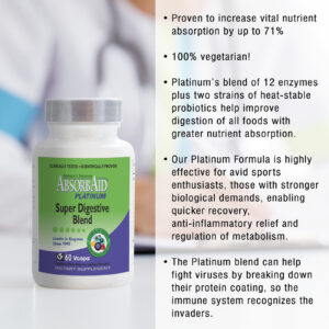 AbsorbAid Platinum 60 Digestive Enzymes features