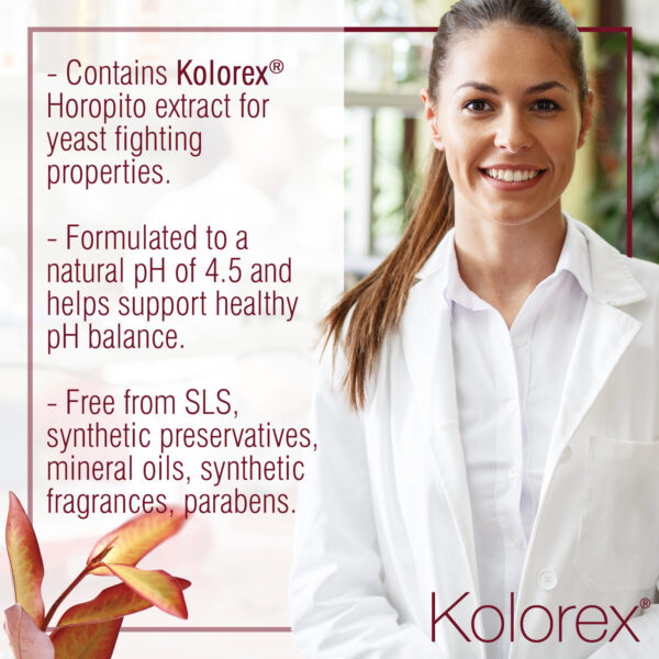 Kolorex Intimate Wash features with woman in image