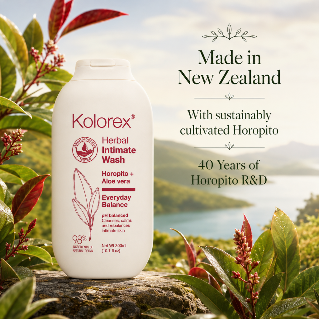 Kolorex Herbal Intimate Wash Everyday Balance made in New Zealand with sustainably cultivated Horopito
