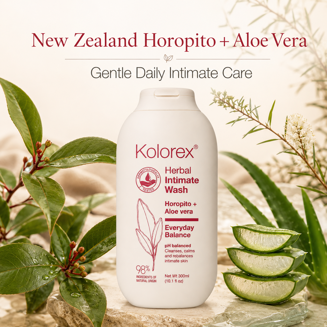 Kolorex Herbal Intimate Wash Everyday Balance with New Zealand Horopito and Aloe Vera
